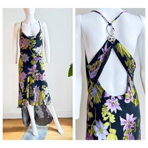 Joseph Ribkoff  Bias Cut Floral Slip Dress S/M